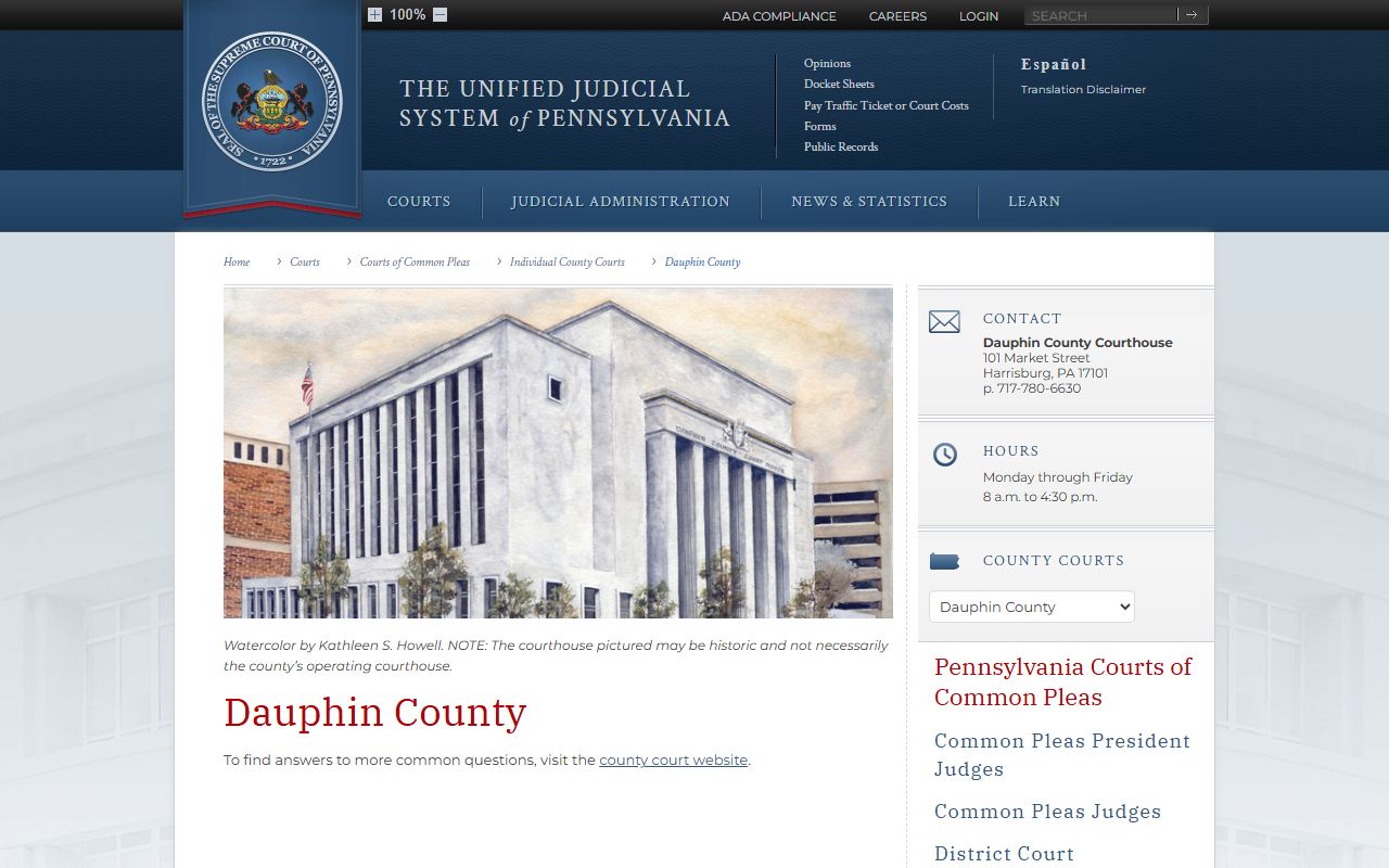 Dauphin County Court of Common Pleas - PA Courts