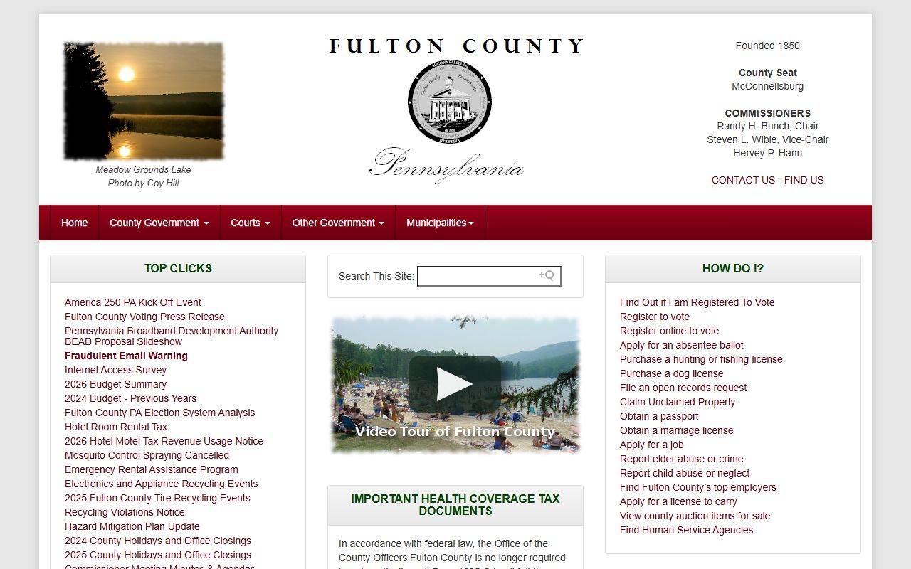 Fulton County Sheriff and courthouse from the Fulton County website