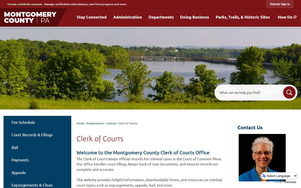 Montgomery County Clerk of Courts office managing felony records