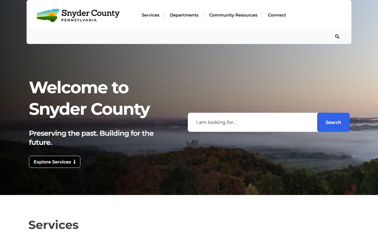 Snyder County official website for Snyder County felony records